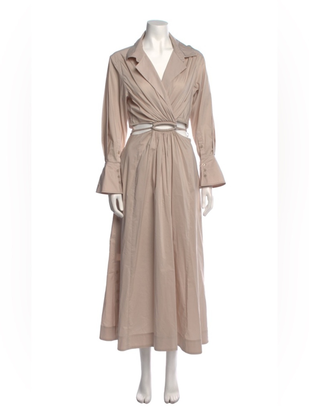 Jonathon Simkhai beige maxi dress, size small